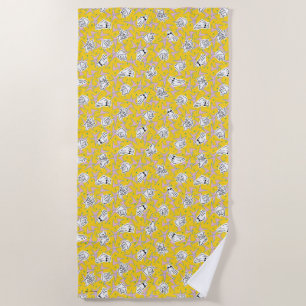 Johnny Bravo Characters Pattern Beach Towel
