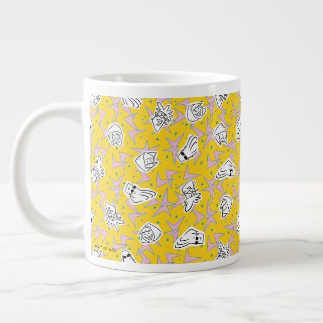 Johnny Bravo Characters Pattern Large Coffee Mug (Left)