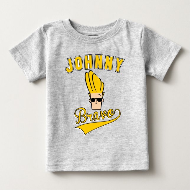 Johnny Bravo Collegiate Graphic Baby T-Shirt (Front)