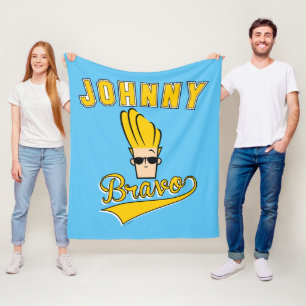 Johnny Bravo Collegiate Graphic Fleece Blanket