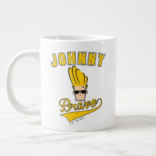 Johnny Bravo Collegiate Graphic Large Coffee Mug
