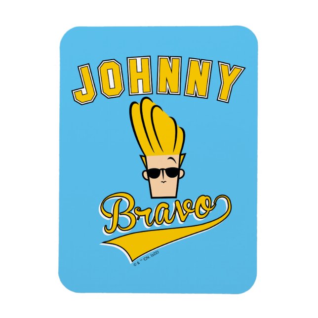 Johnny Bravo Collegiate Graphic Magnet (Vertical)