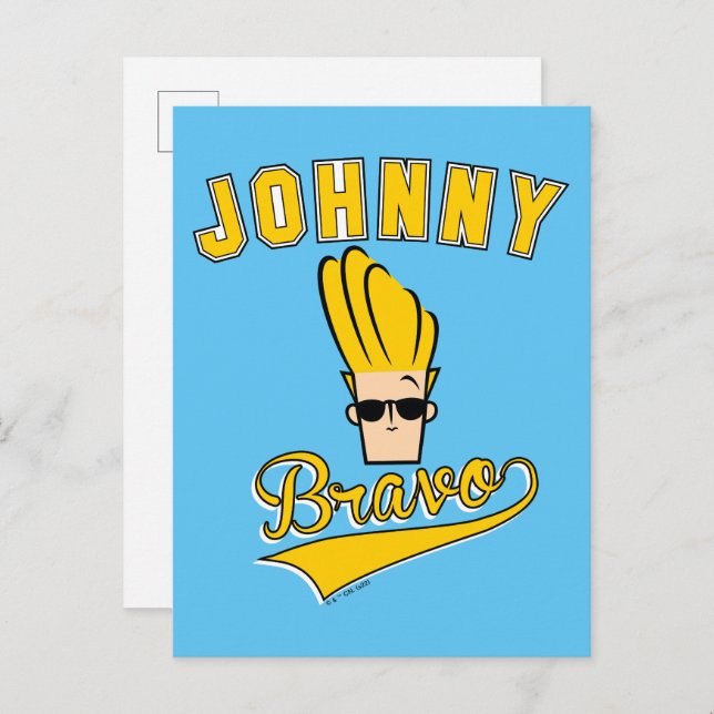 Johnny Bravo Collegiate Graphic Postcard (Front/Back)