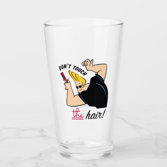 Johnny Bravo Comb - Don't Touch The Hair! Glass (Front)
