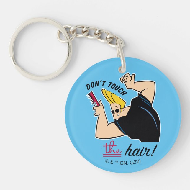 Johnny Bravo Comb - Don't Touch The Hair! Key Ring (Front)