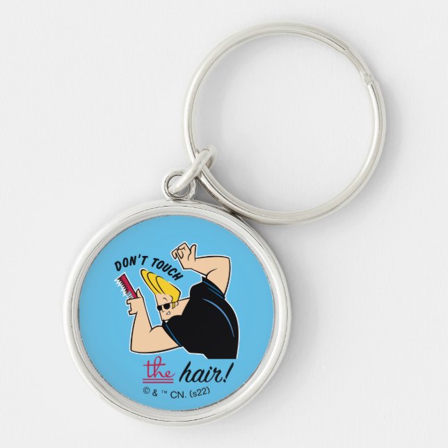 Johnny Bravo Comb - Don't Touch The Hair! Key Ring (Front)