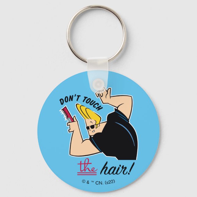 Johnny Bravo Comb - Don't Touch The Hair! Key Ring (Front)