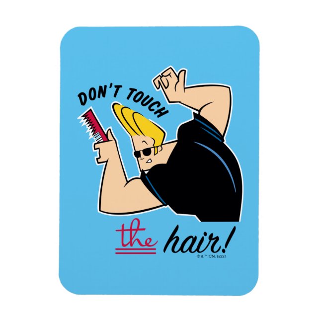 Johnny Bravo Comb - Don't Touch The Hair! Magnet (Vertical)