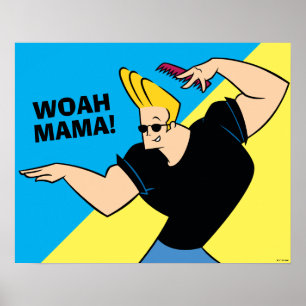 Johnny Bravo Combing Hair Poster