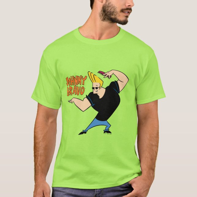 Johnny Bravo Combing Hair T-Shirt (Front)