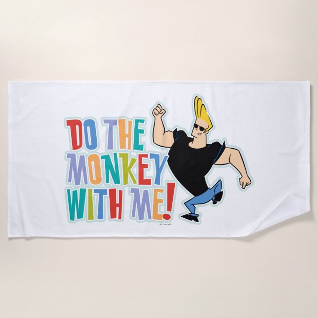 Johnny Bravo - Do The Monkey With Me! Beach Towel (Front)