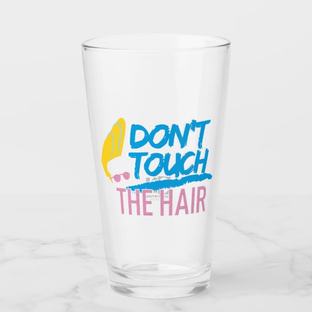Johnny Bravo - Don't Touch The Hair Graphic Glass (Front)