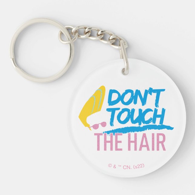 Johnny Bravo - Don't Touch The Hair Graphic Key Ring (Front)
