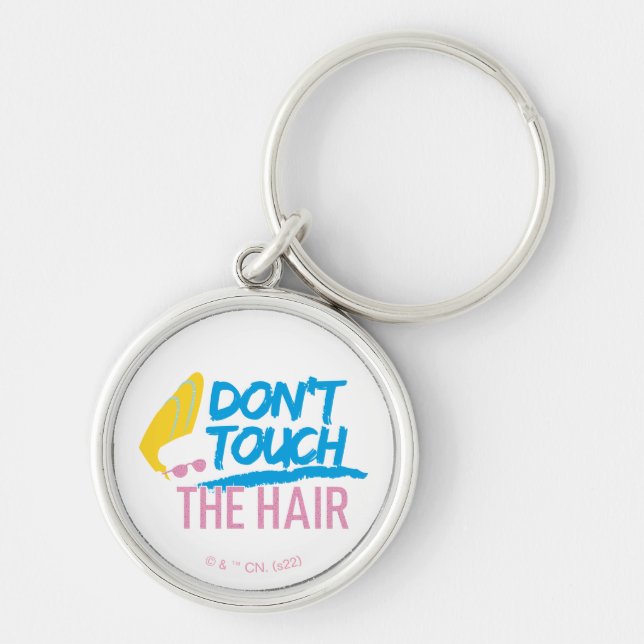 Johnny Bravo - Don't Touch The Hair Graphic Key Ring (Front)