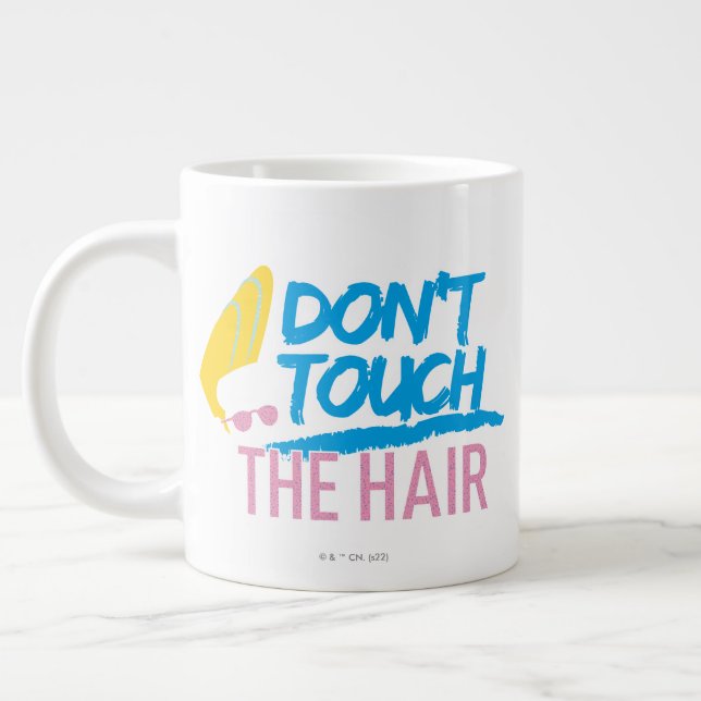 Johnny Bravo - Don't Touch The Hair Graphic Large Coffee Mug (Left)