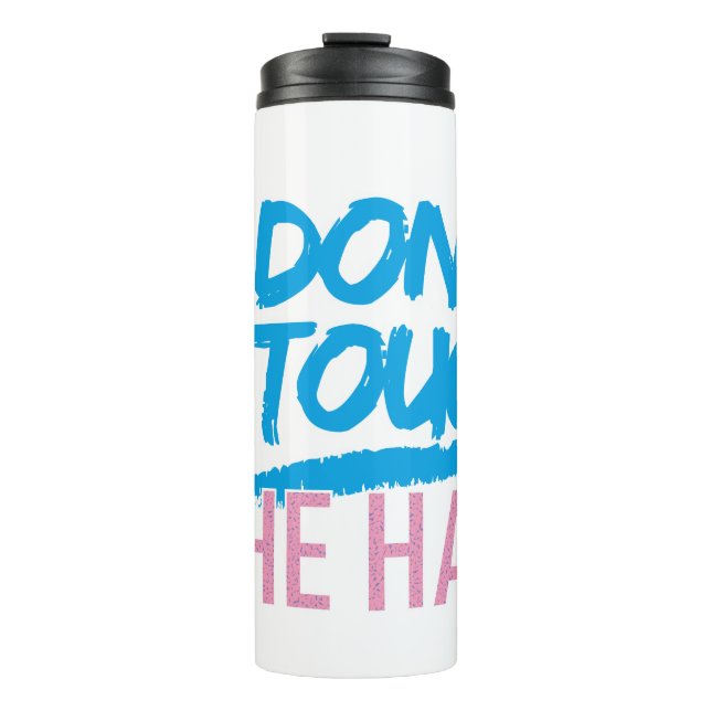 Johnny Bravo - Don't Touch The Hair Graphic Thermal Tumbler (Front)