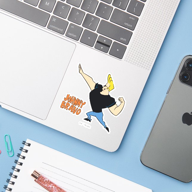 Johnny Bravo Flexing (Laptop w/ iPhone)