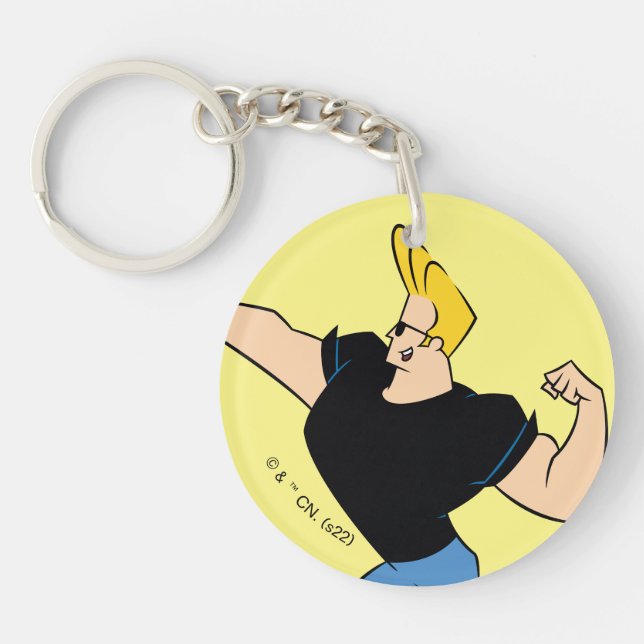 Johnny Bravo Flexing Key Ring (Front)