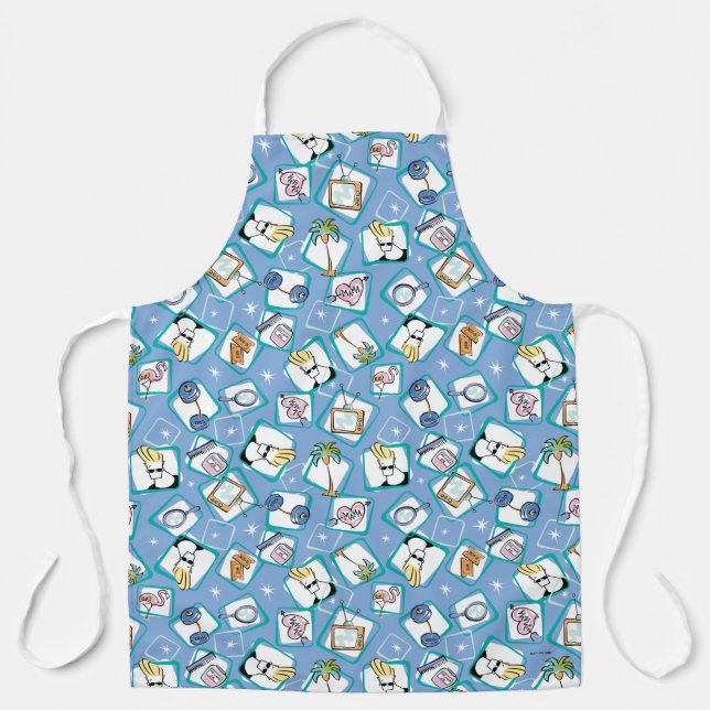 Johnny Bravo Icon Pattern Apron (Front)