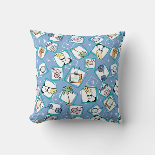 Johnny Bravo Icon Pattern Cushion (Front)