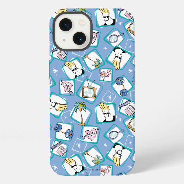 Johnny Bravo Icon Pattern iPhone Case (Back)