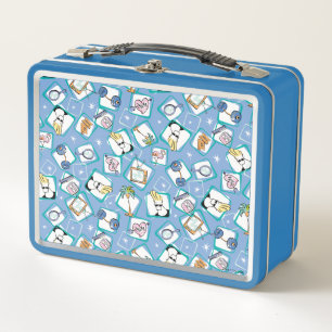 Johnny Bravo Icon Pattern Metal Lunch Box