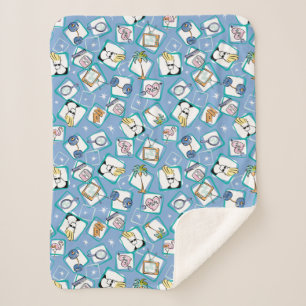 Johnny Bravo Icon Pattern Sherpa Blanket