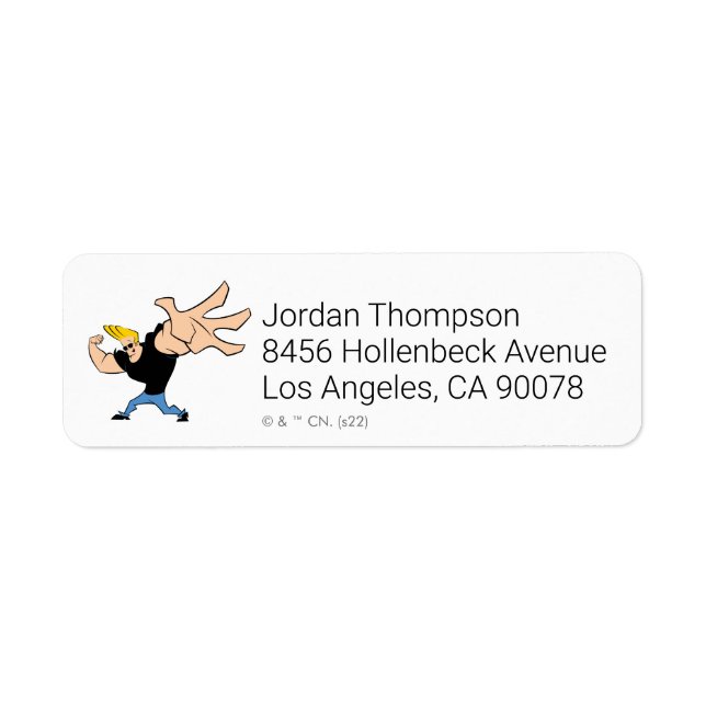 Johnny Bravo Iconic Pose Return Address Label (Front)