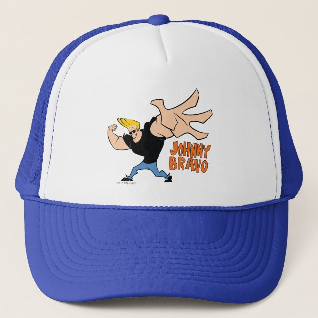 Johnny Bravo Iconic Pose Trucker Hat (Front)