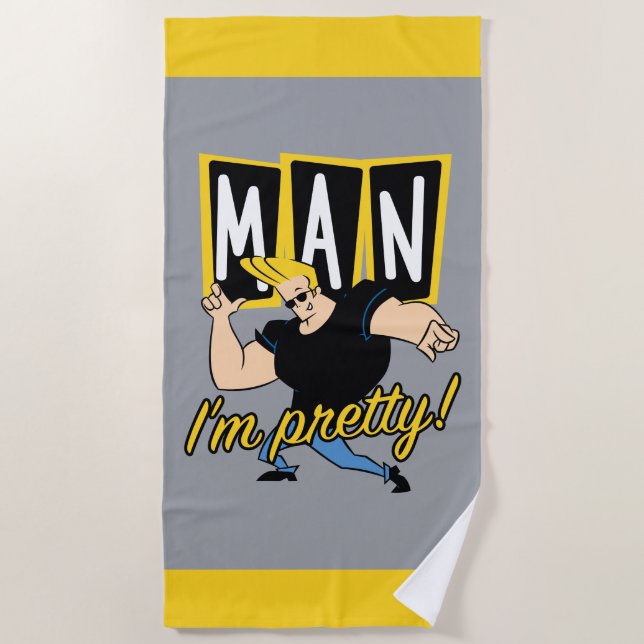 Johnny Bravo - Man I'm Pretty Beach Towel (Front)