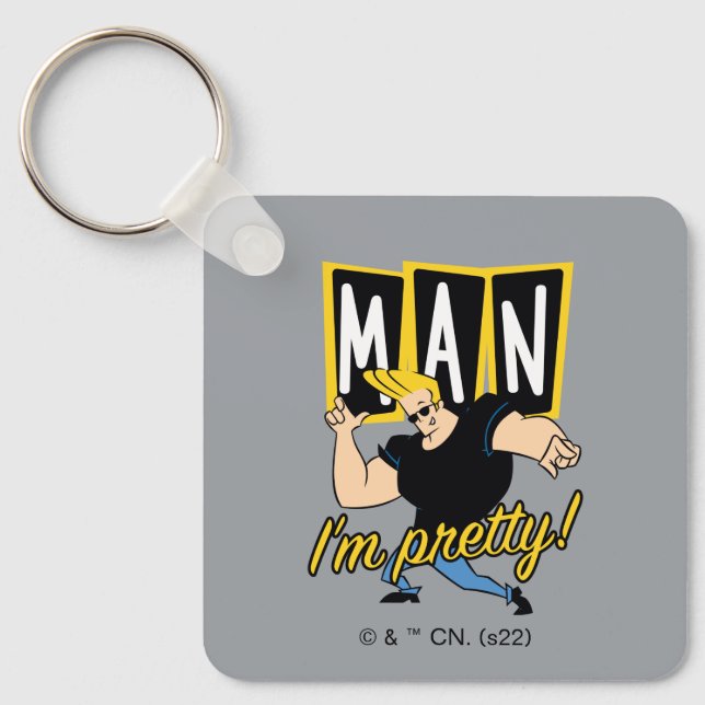 Johnny Bravo - Man I'm Pretty Key Ring (Front)