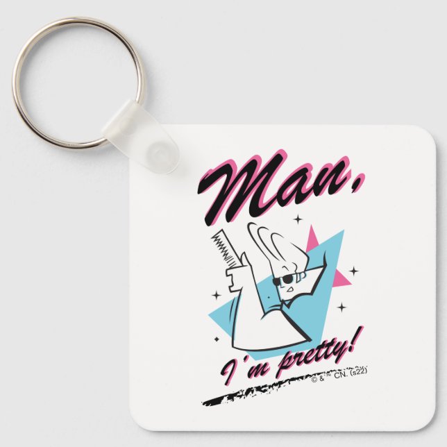 Johnny Bravo - Man I'm Pretty Retro Graphic Key Ring (Front)