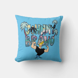 Johnny Bravo Palm Tree Name Cushion