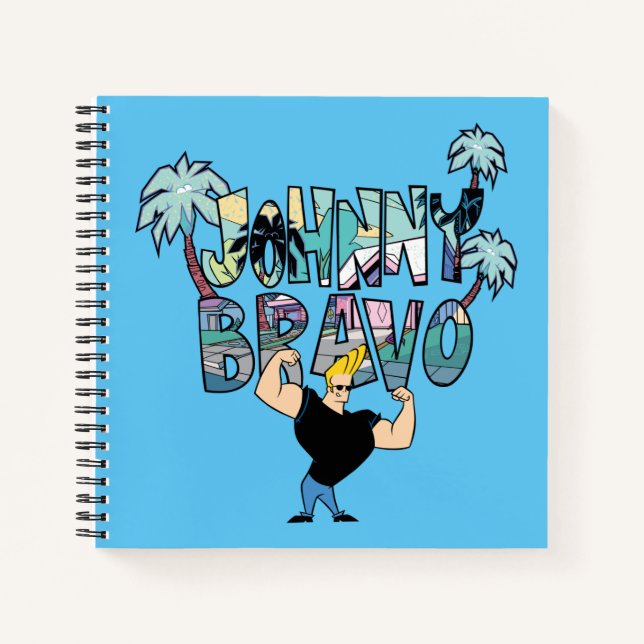 Johnny Bravo Palm Tree Name Notebook (Front)