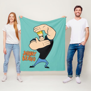 Johnny Bravo Picture Frame Pose Fleece Blanket