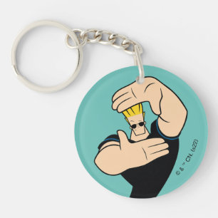 Johnny Bravo Picture Frame Pose Key Ring