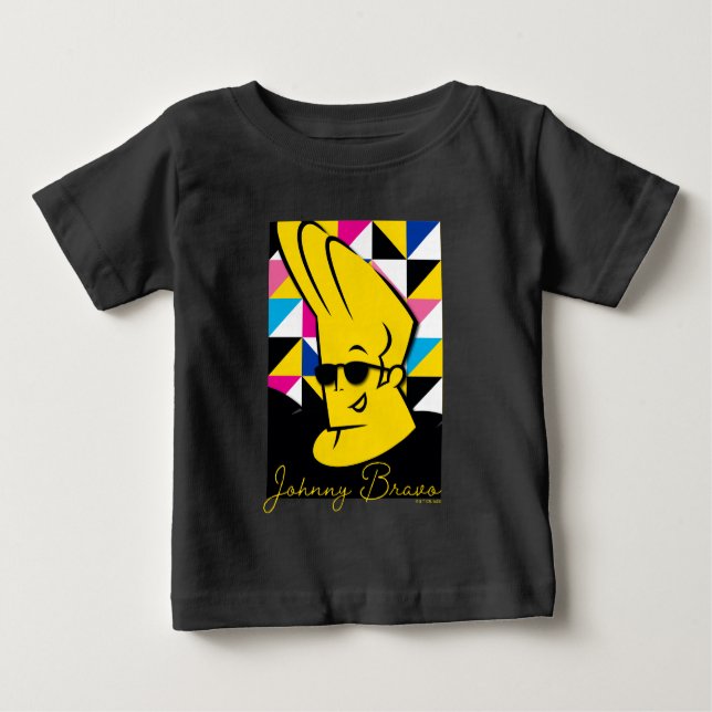 Johnny Bravo Pop Art Graphic Baby T-Shirt (Front)