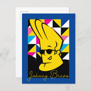 Johnny Bravo Pop Art Graphic Postcard