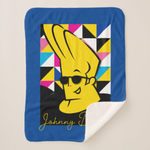 Johnny Bravo Pop Art Graphic Sherpa Blanket