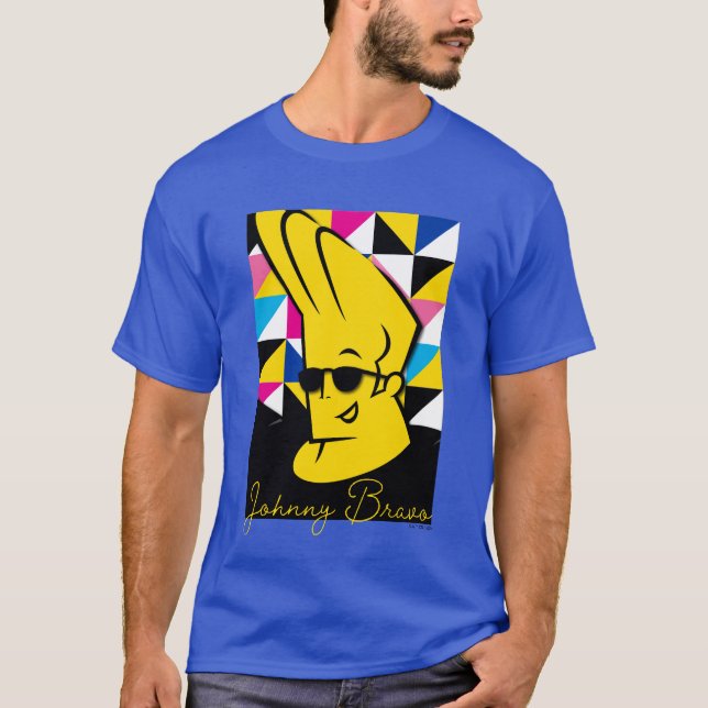 Johnny Bravo Pop Art Graphic T-Shirt (Front)