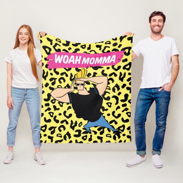 Johnny Bravo - Woah Momma Fleece Blanket (In Situ)