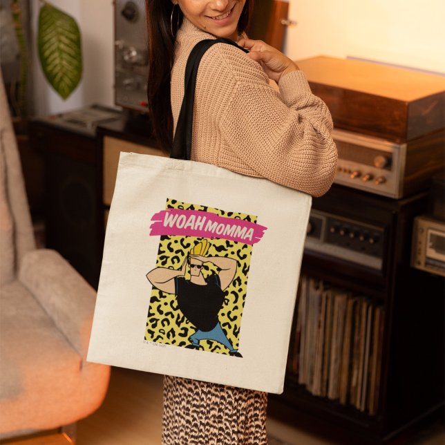 Johnny Bravo - Woah Momma Tote Bag (Person carrying tote bag)