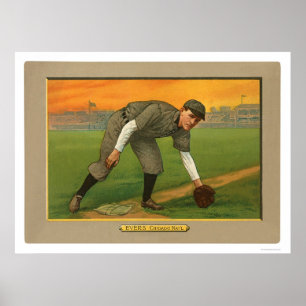 Johnny Evers Cubs Baseball 1911 Poster