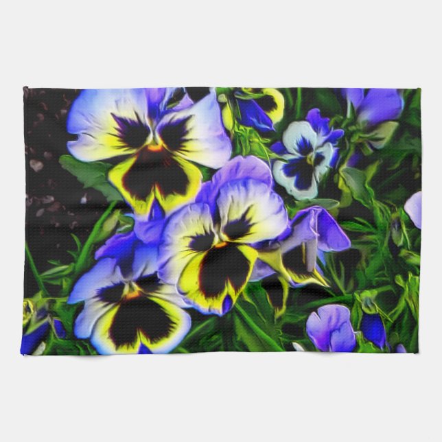 Johnny Jump Up Tea Towel (Horizontal)