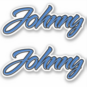 Johnny name blue sticker Sticker Sticker Sticker