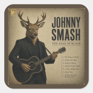 Johnny Smash Album: a Parody Square Sticker