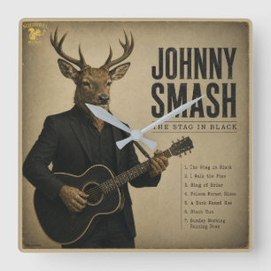 Johnny Smash Album: a Parody Square Wall Clock