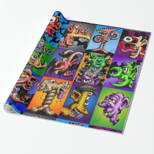 Johnny 'Toons "Colourful Creeps" Gift Wrap