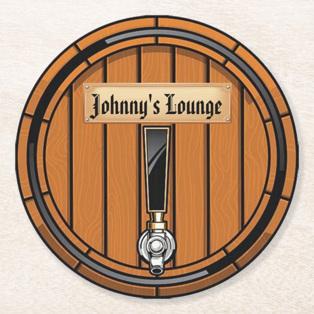 Johnny's Lounge Round Paper Coaster (Front)