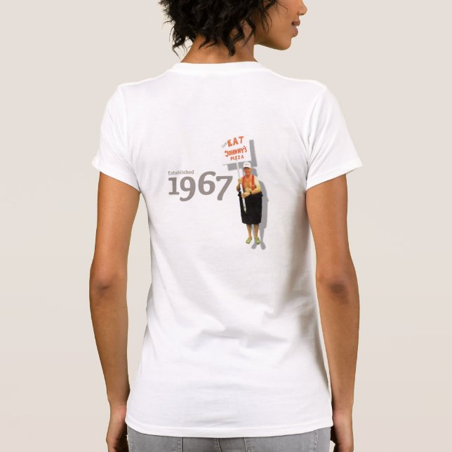 Johnny's Pizza House Ladies T-Shirt (Back)